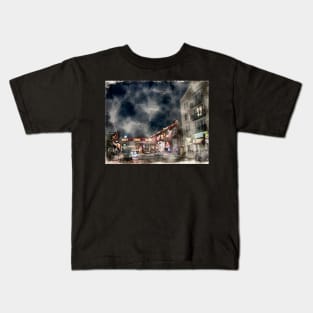 Cannery Row, Monterey Digital Watercolor 2021 Kids T-Shirt